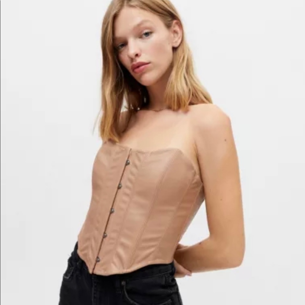 Urban Outfitters Out From Under Luna Faux Leather Corset